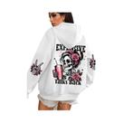 Moletom Feminino Multicolorido Com Estampa Engraçada, Casual E Solto, Pullover De Outono Com Bolso