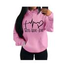 Moletom Feminino Solto De Lã Com Estampa Fé Esperança Amor, Estilo Casual Urbano Hip Hop, Gola Moletom Feminino Solto De Lã Com Estampa Fé Esperança Amor, Estilo Casual Urbano Hip Hop, Gola