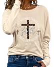 Moletom feminino SweatyRocks, versículo bíblico Jesus, de 4 de julho