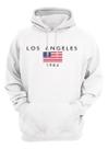 Moletom Flanelado Unissex Blusa De Frio Casual Los Angeles