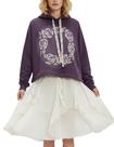 Moletom floral feminino grande com capuz ZIZERY, roxo
