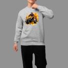Moletom Gola Careca Algodão Casual Confortável Inverno Blusa De Frio Trilhas