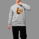 Moletom Gola Careca Algodão Casual Moda De Rua Inverno Blusa De Frio Tecido Macio Baisebol
