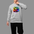 Moletom Gola Careca Algodão Casual Moda De Rua Inverno Blusa De Frio Tecido Macio Controle De Cor