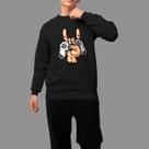 Moletom Gola Careca Algodão Moda De Rua Confortável Inverno Blusa De Frio Control Rock