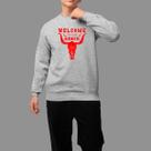 Moletom Gola Careca Basico Casual Moda Country Inverno Blusa De Frio Tecido Macio Welcome