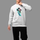 Moletom Gola Careca Basico Casual Moda Religioso Tecido Macio Cruz Color