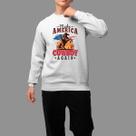Moletom Gola Careca Basico Masculino Casual Estiloso Inverno Blusa De Frio America Cowboy