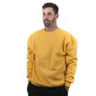 Moletom Gola Careca Blusa de Frio sem Capuz Lisa Masculino cor Amarelo