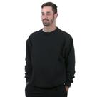 Moletom Gola Careca Blusa de Frio sem Capuz Lisa Masculino cor Preto