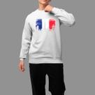 Moletom Gola Careca Streetwear Basico Casual Estiloso Tecido Macio Paris Bandeira