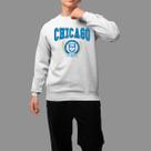 Moletom Gola Careca Streetwear Basico Moda De Rua Confortável Tecido Macio Chicago