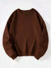 Moletom Gola Redonda Sem Estampa Careca Blusa de Frio Moda Inverno Old Money Unissex Feminino Mascul