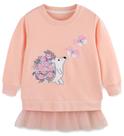 Moletom grátis para meninas, pulôver de algodão com estampa de desenho animado 2-7Y
