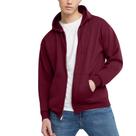 Moletom Hanes Full-Zip Eco-Smart para homens marrom tamanho L