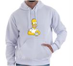 Moletom Homer Simpson blusa de frio flanelada masculino feminino