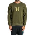 Moletom Hurley Careca Icon Masculino Verde Escuro Mescla