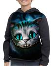 Moletom Infantil Alice No Pais Das Maravilha Gato Risonho