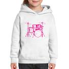 Moletom Infantil Bateria Música (rosa) - Foca na Moda