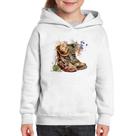 Moletom Infantil Botas e Chapéu Retrô - Foca na Moda