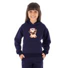 Moletom Infantil Canguru Menina Dog Pug Benellys