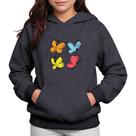 Moletom Infantil Canguru Menina Estampa Borboletas Moletom Infantil Canguru Menina Estampa Borboletas