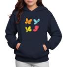 Moletom Infantil Canguru Menina Estampa Borboletas Moletom Infantil Canguru Menina Estampa Borboletas