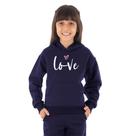 Moletom Infantil Canguru Menina Love Benellys