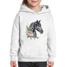 Moletom Infantil Cavalo e Flores - Foca na Moda Moletom Infantil Cavalo e Flores - Foca na Moda