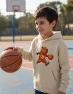 Moletom Infantil Com Capuz E Bolso Canguru estampa Capivara basquete