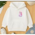 Moletom Infantil Feminino Canguru Estampa Unicornio No Bolsinho Fofo Lindo Minimalista Agasalho