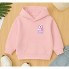 Moletom Infantil Feminino Canguru Estampa Unicornio No Bolsinho Fofo Lindo Minimalista Agasalho