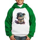 Moletom Infantil Gato Persa Watercolor - Foca na Moda