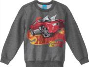 Moletom Infantil Hot Wheels Cinza - Malwee