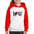 Moletom Infantil I Love Futebol - Foca na Moda