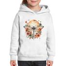 Moletom Infantil Libélula, Lua e Flores - Foca na Moda