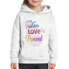 Moletom Infantil Live Love Travel - Foca na Moda Moletom Infantil Live Love Travel - Foca na Moda
