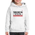 Moletom Infantil Tudo que vai volta, isso te assusta ou te conforta - Foca na Moda