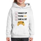 Moletom Infantil Wake Up, Turn 25, Game All Day - Foca na Moda