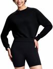 Moletom ISEEGZ Modal Soft Cropped para mulheres preto tamanho S