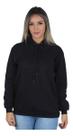 Moletom Liso Feminino Flanelado Blusa De Frio Canguru