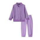 Moletom LittleSpring Little Girls com zíper, 2 peças, roxo 7-8 Moletom LittleSpring Little Girls com zíper, 2 peças, roxo 7-8