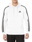 Moletom masculino Adidas Essentials Fleece, 3 listras, branco, tamanho C, altura