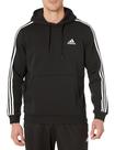 Moletom masculino Adidas Essentials Fleece, 3 listras, preto, tamanho M