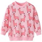 Moletom masculino AIWUHE com gola redonda fina de algodão 2T-6Y rosa