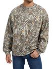 Moletom masculino Anoumcy, gola redonda, camuflado, camuflado, cinza, verde, GG