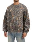 Moletom masculino Anoumcy, gola redonda, camuflagem, marrom escuro, GG