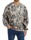 Moletom masculino Anoumcy, gola redonda, camuflagem, verde escuro, GG