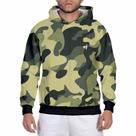 Moletom Masculino Camuflado Blusa de Frio Com Capuz Flanelada Com bolsos laterais