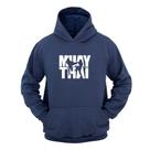 Moletom Masculino Canguru Com Capuz Estampado Muay Thai